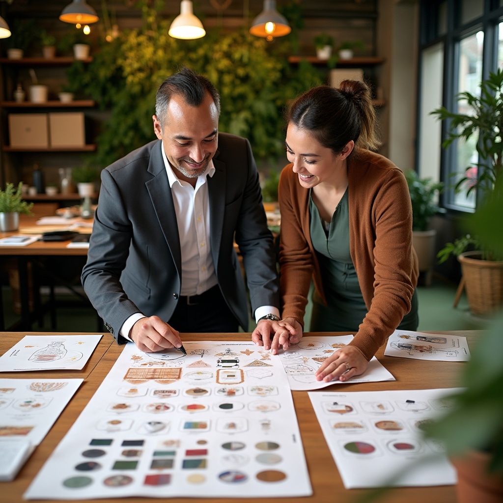 Brand design workshop with brewery logo concepts