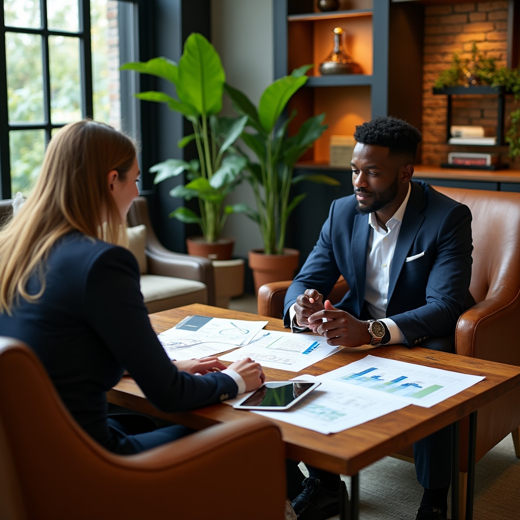 Brewery consultation session with planning documents